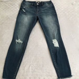 Ripped Skinny Blue Jeans